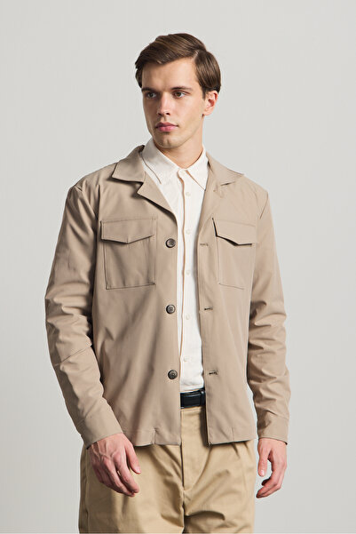 Danger Men's Pocket Shirt Jacket Beige