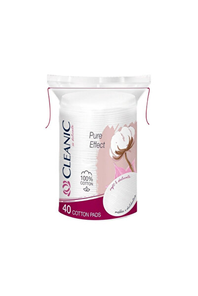 Cleanic اقراص وسادة قطنية نقية مزيل للمكياج واغراض التجميل ناعمة ومريحة 120 قطعة