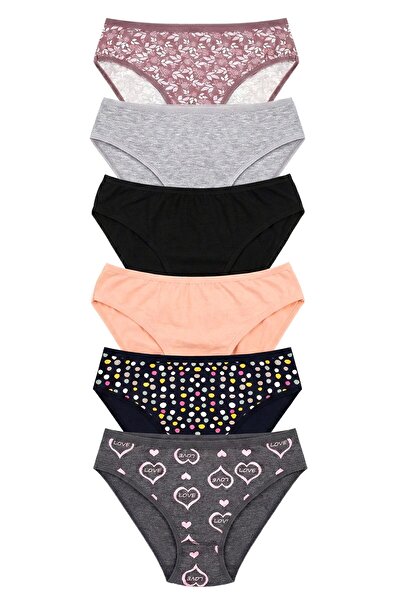 Öts Women's Panties 6 Pack, Bikini, Regular Waist Panties (96% Cotton - 4% El...