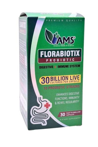 AMS فلورابيوتكس بروبيوتيك 30 كبسولة