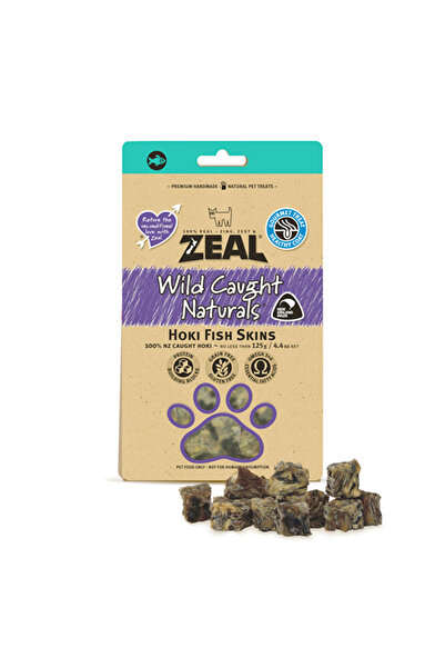 ZEAL Free Range Naturals Hoki Fish Skin Cat & Dog Treats 125gm