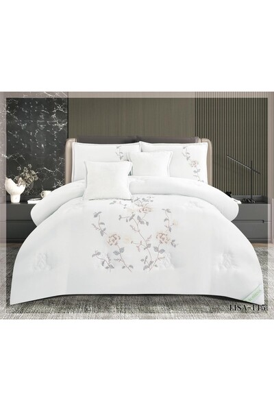 ROSHAN مفرش ليسا نفرين مطرز من المايكروفايبر الناعم 230×250