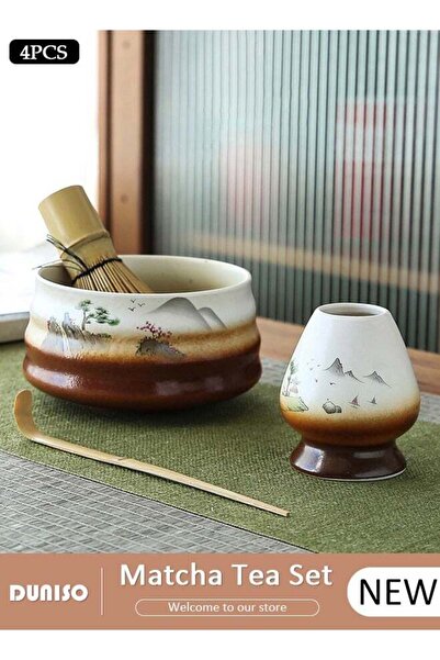 DOMEET Matcha Whisk Set, 4pcs Japanese Tea Set,Matcha Whisk,Traditional Scoop...