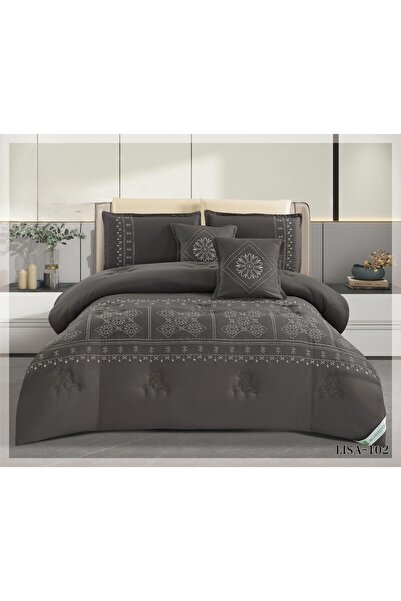 ROSHAN مفرش ليسا نفرين مطرز من المايكروفايبر الناعم 230×250