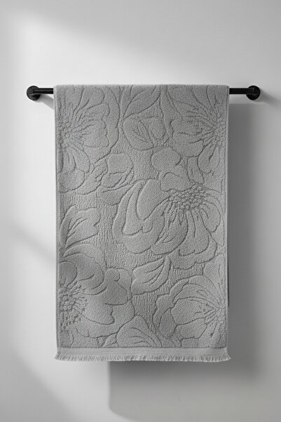 Anılsan منشفة يد باللون الرمادي الوردي - 50x90 سم، 230 جرام، 100% قطن