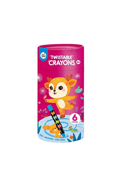 DOMİ Jar Melo - Twistable Silky Washable Crayons For Toddlers - 6pcs