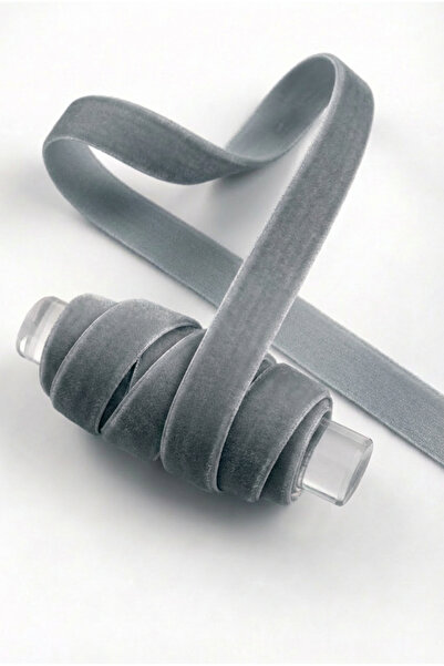 ZEYMERADE Dark Gray Velvet Ribbon 1cm 5m, Bride, Groom, Bohça, Engagement, Do...