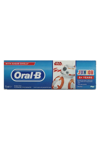 Oral-B معجون أسنان للأطفال خالٍ من السكر، يحتوي على الفلورايد، مع طبقة واقية ...