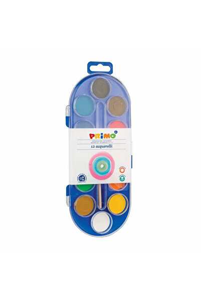 Primo Morocolor watercolors, 30 mm, 12 colors/box