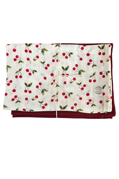 ATELIER ALEDA Muslin baby bedding set, cherry print, 100% cotton, Atelier Ale...