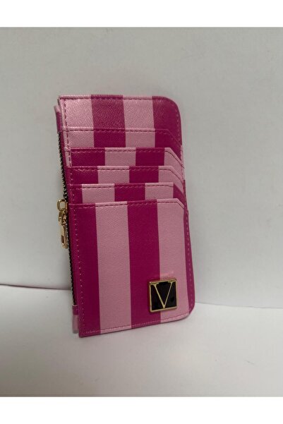 Lisinya Women's Zippered Card Holder Fuchsia Pink