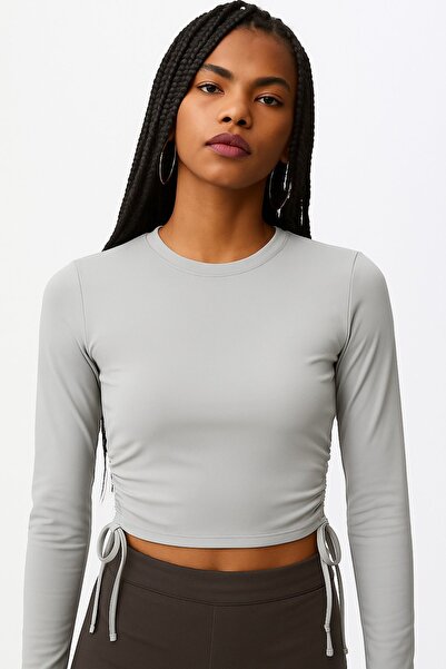 HAKKE Yandan Büzgülü Crop