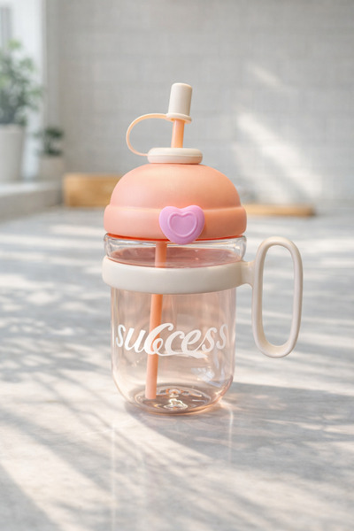 Kitchen Way 750ml Polycarbonate Bpa Free Flask with Straw and Lid Kw-1029