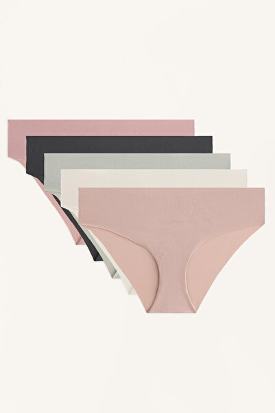 Oysho 5 lightweight laser-cut polyamide blend hipster briefs