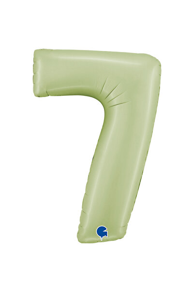grabo بالون رقائقي على شكل رقم باللون الأخضر الزيتوني مقاس 26 بوصة (66 سم) إي...