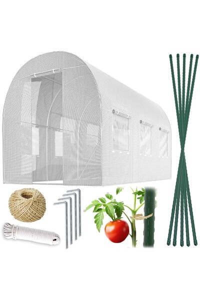 Other Tunel de grădină 2 x 3 m (6 m2) alb Plonos