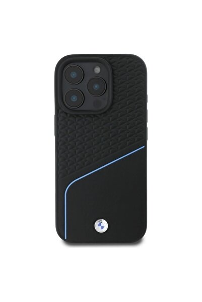 BMW Sign Leather Diamond Case w/ MagSafe for iPhone 16 Pro Max Black