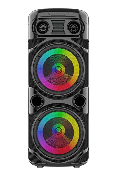 LC Dual 8 Inch Portable Party Speaker RGB Lights Wireless BT and Deep Bass Power
