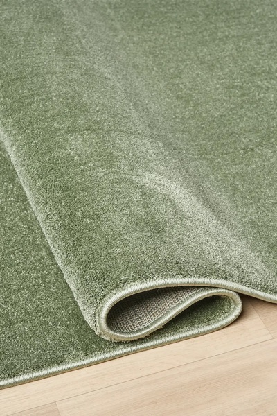 Turkrugs Bali Serisi Yeşil Renkli Mikrofiber Antialerjik Düz Renk Halı