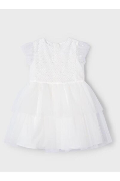 MAYORAL МОМИЧЕШКА РОКЛЯ ОТ ТЮЛ С ПАЙЕТИ 3914 GKM0263