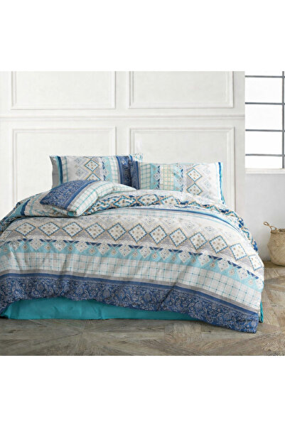 UYGURİYE Double Duvet Cover Set Quilt Cover 70% Cotton Embroidered Pattern+El...