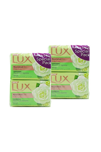 LUX صابون زهر الغاردينيا المغذي للبشرة، غني بفيتامينات C و E والجلسرين - 6 × 120
