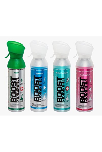 BOOST OXYGEN (4lü Rekreasyonel Oksijen Spreyi- Orta Boy- Farklı Aromalar