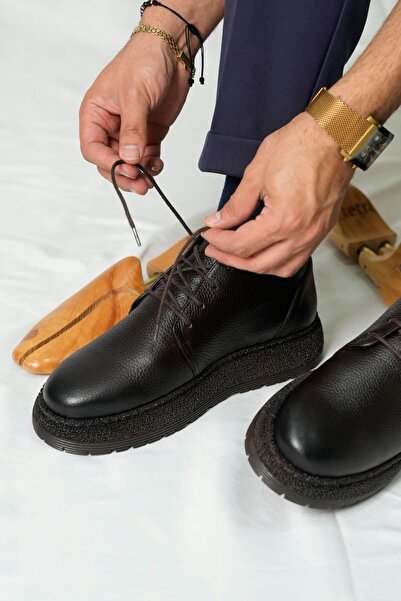 TETRİ Larissa Model Hakiki Deri El Yapımı Kahverengi Bot