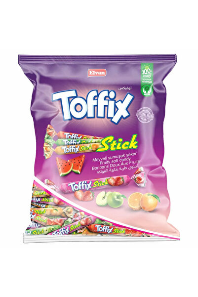 Elvan حلوى توفيكس ستيك فروتي سوفت كاندي بنكهة الفواكه المشكلة - 800 غرام