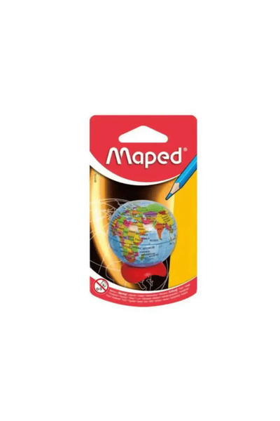 Maped Globe Shaped 1 Hole Metal Pencil Sharpener- Blue