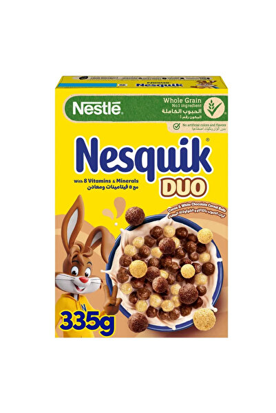 Nestle حبوب إفطار نسكويك ديو مع 8 فيتامينات ومعادن - 335 غرام