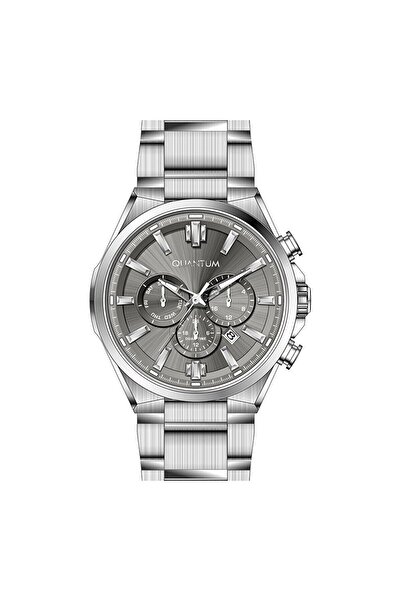 Quantum Erkek Kol Saati 44 MM Gümüş Kordon Paslanmaz Çelik Kasa Gümüş Kadran ...