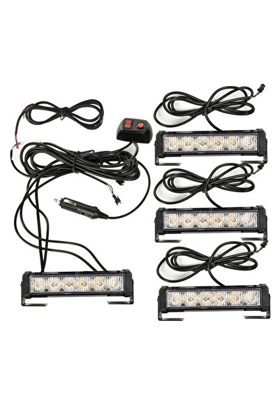 Space Çakar Lamba Powerledli 4'lü sarı sarı-beyaz beyaz 12-24V / LAPA196