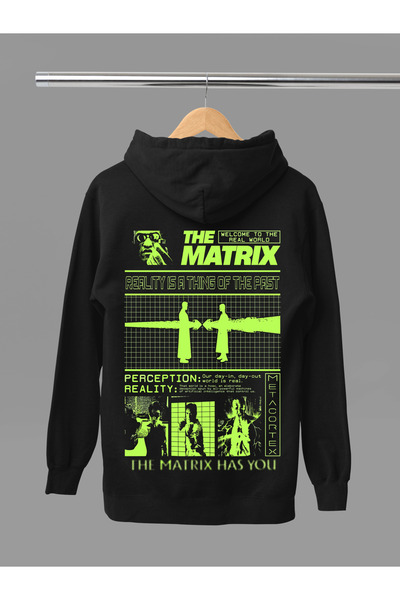 MAGORS SWEATSHIRT CU GLUGĂ DIN BUMBAC CU MÂNECĂ LUNGĂ, IMPRIMAT MATRIX, CU cu...