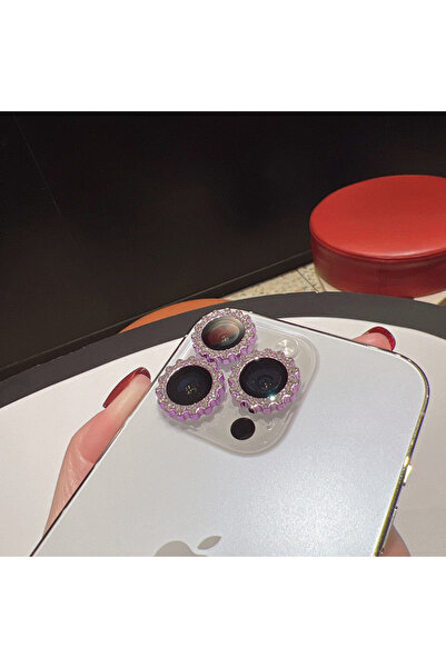 Choice Tempered glass 11pro 11proMax(3pcs purple Red Camera Lens Protector fo...