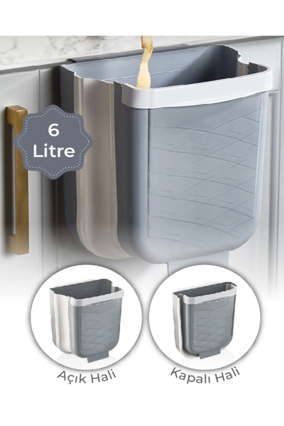 By Aheli Tezgah Kenarı Askılı Çöp Kovası – Düzenli ve Hijyenik Kullanım