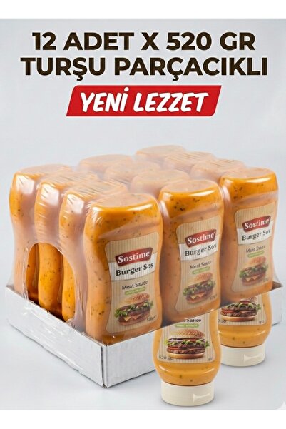 SOSTİME Burger sos turşu parçacıklı 12x520gr