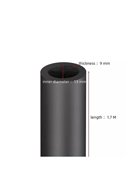 Choice4 حامل أنابيب إسفنجي أسود مقاوم للماء بطول 1.7 متر وقطر 13 × 9 مم، عازل...
