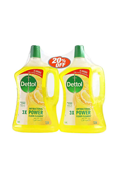 Dettol Lemon Antibacterial Power Floor Cleaner- 2X1.8 Liter