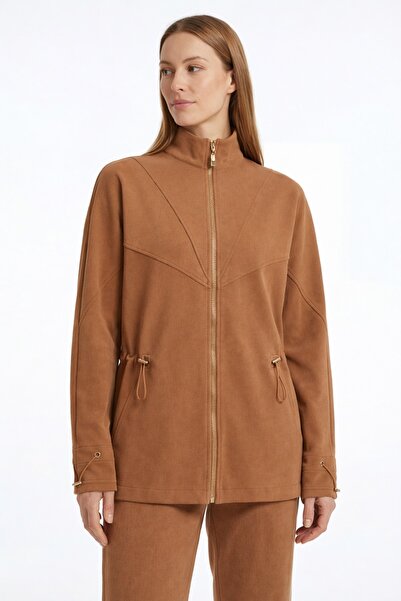 MAQ DESIGN Mock Neck Zippered Women's Jacket