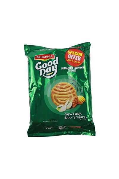 Britannia كوكيز جود داي بالفستق واللوز، عبوة عرض خاصة - 576 غرام