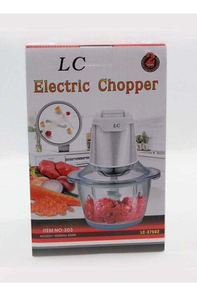 LC Electric Food Chopper 400W with Glass Bowl