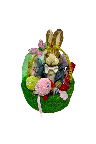 velve Cos Easter,decoratiune iepure,Kinder,praline,praline,dulciuri, in cos c...