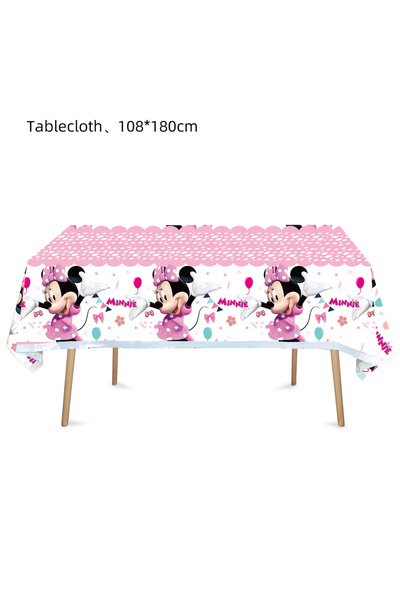 Choice1 1pcs Tablecloth Minnie Mouse Birthday Party Decoration Girls Disposab...