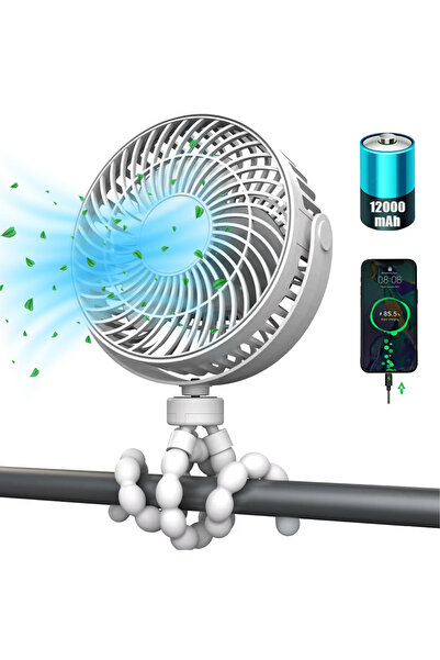 Dasbo Portable Fan with 360° Flexible Tripod, 1600 mAh Rechargeable Battery, ...