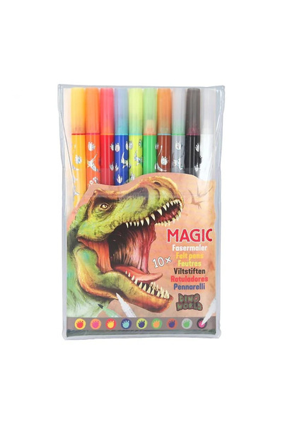 Top Model Magic Marker Pens Set of 9 Dino World