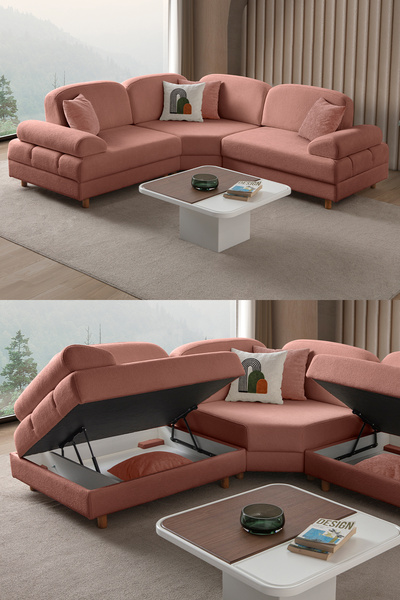 Eymense Aries Modüler Köşe Koltuk Takımı S Pembe