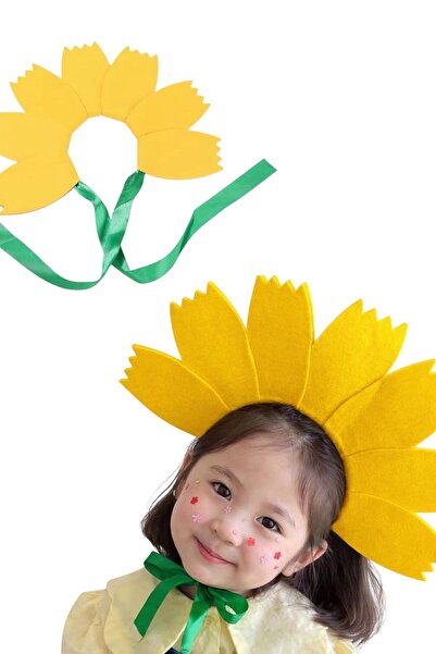 TAKIŞTIR Sarı Renk Lale Figürlü Tasarım Taç