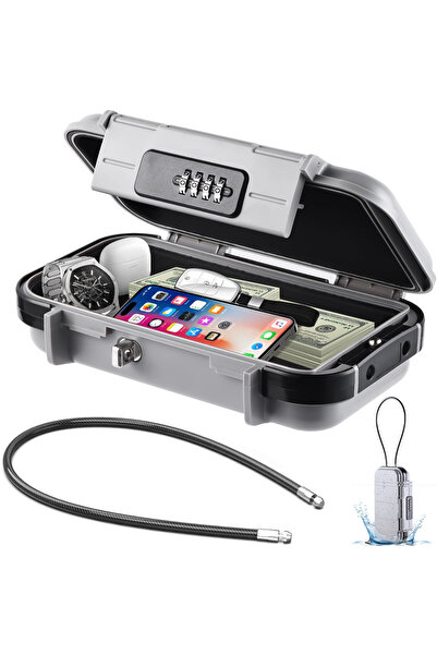 Dasbo Φορητό αντικλεπτικό χρηματοκιβώτιο με αριθμητικό κωδικό, αδιάβροχο χρημ...