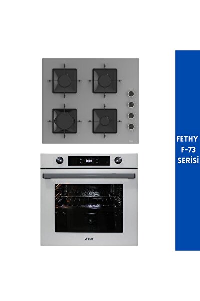 Ferre ve AFM Tech MARKA / Fethy F-73 Turbolu Dijital 2'li Gri- Beyaz Ankastre...